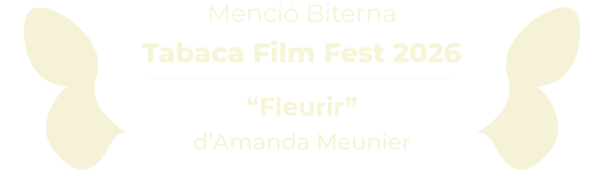 BITERNA-MENCIO Menció Biterna - Tabaca Film Fest 2026