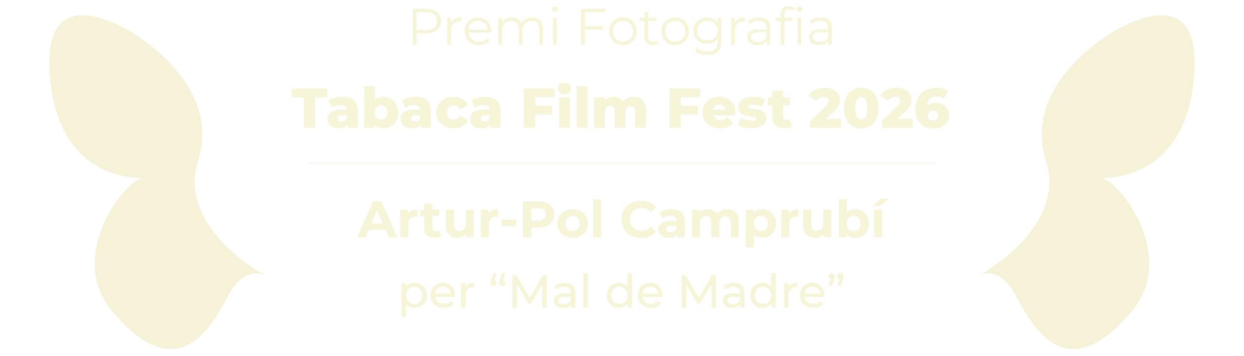 PREMI-FOTO Premi Fotografia - Tabaca Film Fest 2026