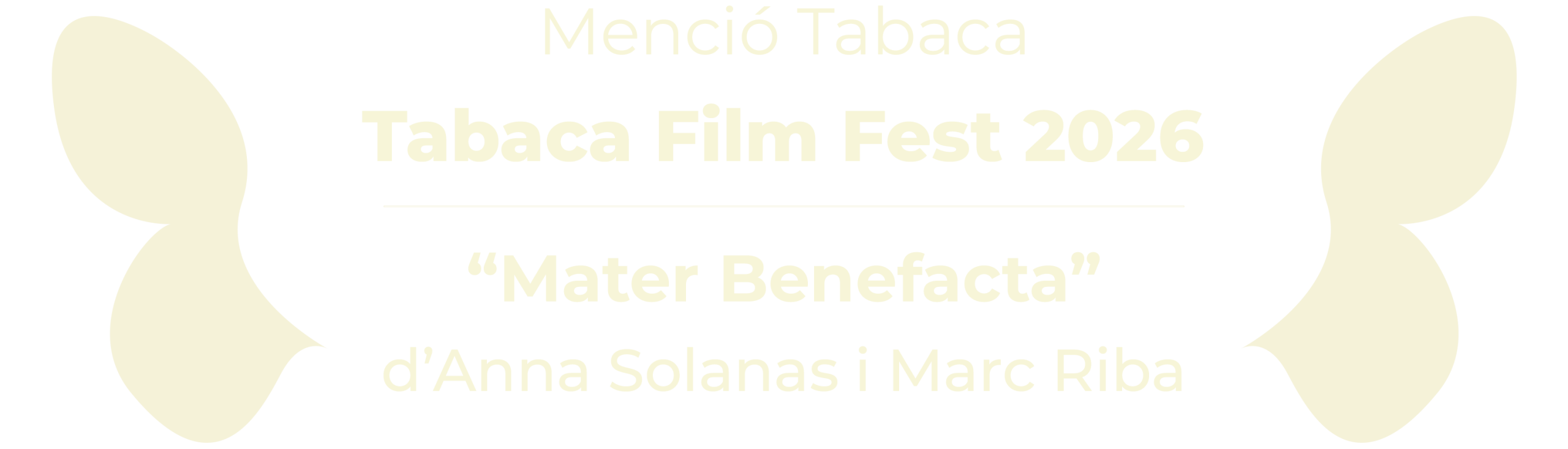 TABACA-MENCIO Menció Tabaca - Tabaca Film Fest 2026